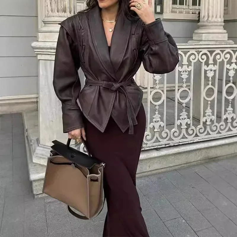 Elettra – Giacca Kimono in Pelle
