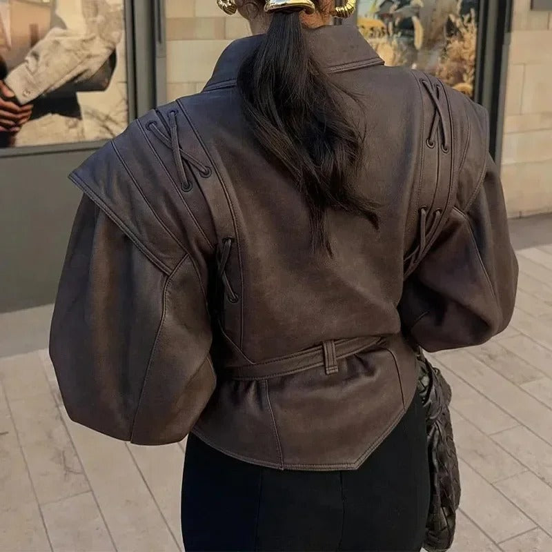 Elettra – Giacca Kimono in Pelle